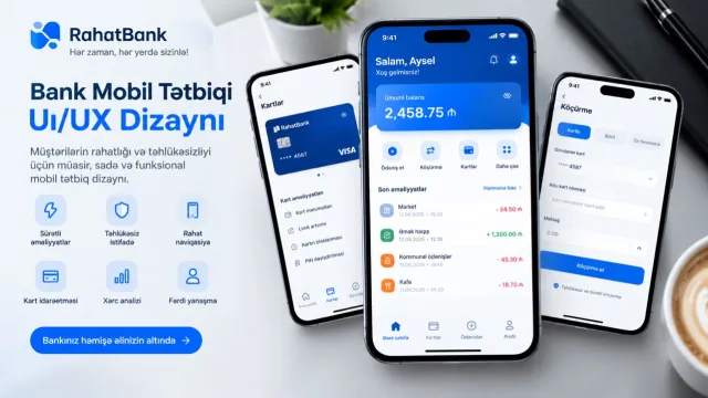Bank Mobil Tətbiqi UI/UX Dizaynı
